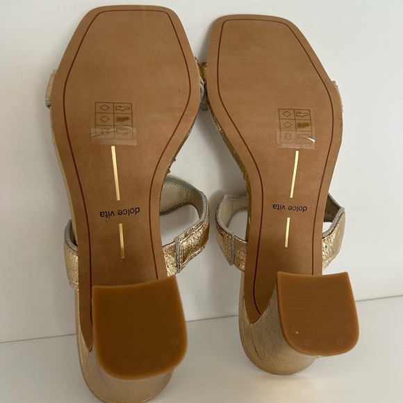 Dolce Vita Gold Sandals - Picture 4 of 7
